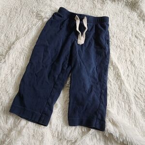 Old Navy Blue Pull On Elastic Waist 100% Cotton Infant Pants Size 12-18 Months